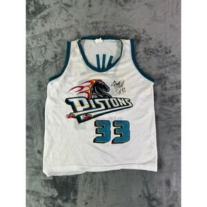 VTG Grant Hill #33 Detroit Pistons Jersey Sprite Kmart Big‎ K Promo Youth XL